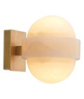 Icarus vägglampa antikmässing/alabaster 21 cm
