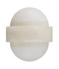 Icarus vägglampa antikmässing/alabaster 21 cm