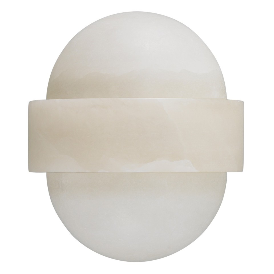Icarus vägglampa antikmässing/alabaster 21 cm