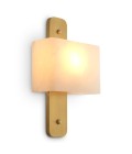 Melbourne vägglampa antikmässing/alabaster 45 cm
