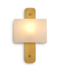 Melbourne vägglampa antikmässing/alabaster 45 cm