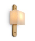 Melbourne vägglampa antikmässing/alabaster 45 cm