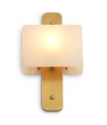 Melbourne vägglampa antikmässing/alabaster 45 cm