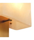 Melbourne vägglampa antikmässing/alabaster 45 cm
