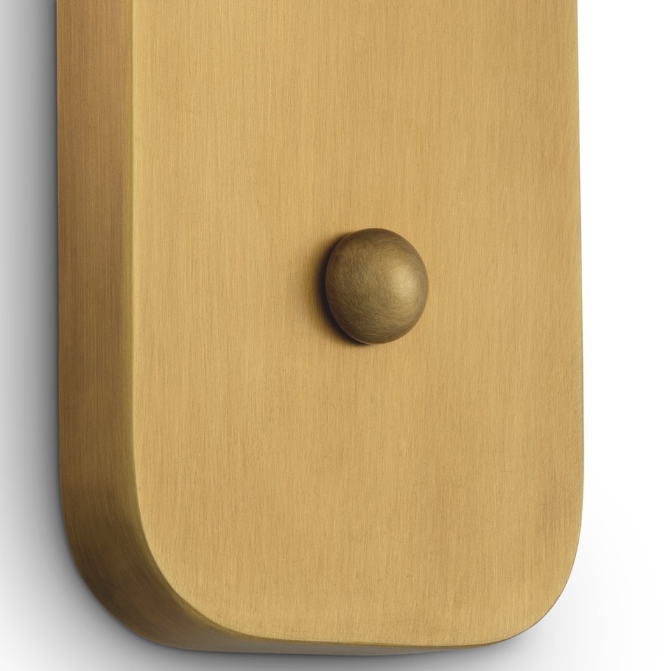 Melbourne vägglampa antikmässing/alabaster 45 cm