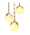 Alesa S chandelier antique brass/alabaster 35 cm