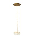 Alesa S chandelier antique brass/alabaster 35 cm