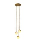Alesa S chandelier antique brass/alabaster 35 cm