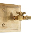 Wentworth dubbel vägglampa vintage mässing/rattan 25,5 cm