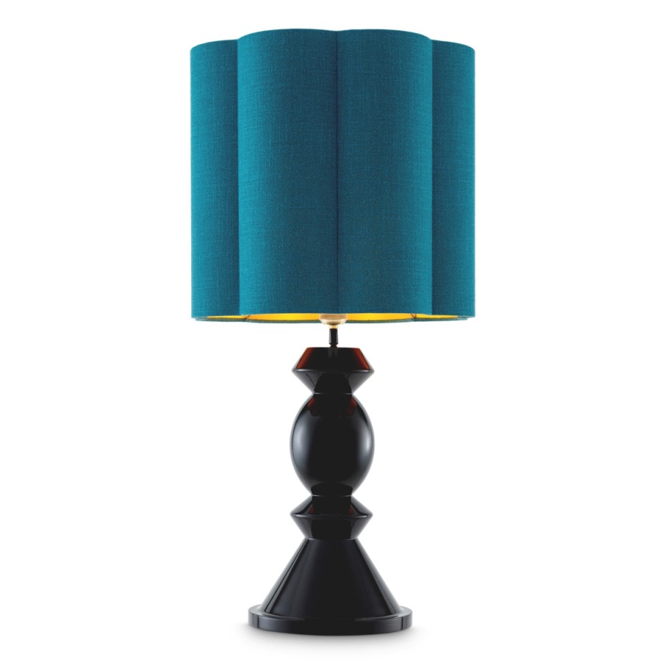 Dionne bordslampa svart/turkos 85 cm