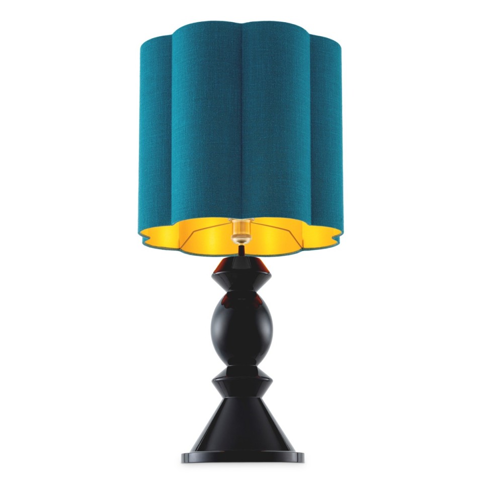 Dionne bordslampa svart/turkos 85 cm