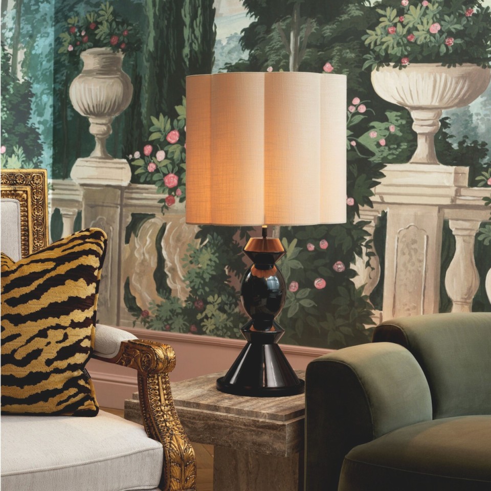 Dionne bordslampa svart/vitt 85 cm
