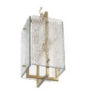 Solara taklampa vintage mässing/glas 31,5 cm