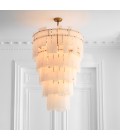 Greyson XL chandelier antique brass/alabaster 88 cm