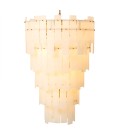 Greyson XL chandelier antique brass/alabaster 88 cm