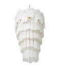 Greyson XL chandelier antique brass/alabaster 88 cm