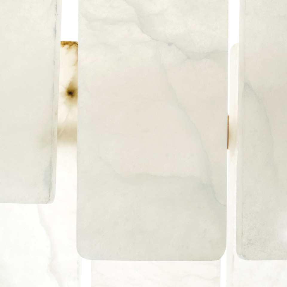 Greyson XL chandelier antique brass/alabaster 88 cm