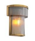 Andromeda vägglampa antikmässing/rökglas 26 cm