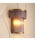 Andromeda vägglampa antikmässing/rökglas 26 cm