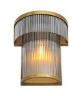 Andromeda vägglampa antikmässing/rökglas 26 cm