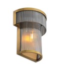 Andromeda vägglampa antikmässing/rökglas 26 cm