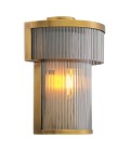 Andromeda vägglampa antikmässing/rökglas 26 cm