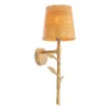 Farini vägglampa vintage mässing/rattan 42,5 cm