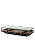 Roxton coffee table bronze/glass/grey 180 cm
