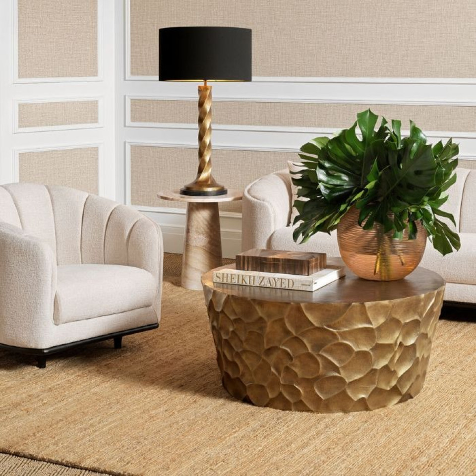 Fiorentino coffee table vintage brass 101 cm