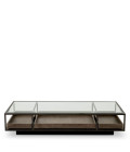 Roxton coffee table bronze/glass/grey 180 cm