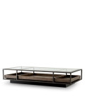 Roxton coffee table bronze/glass/grey 180 cm