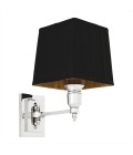 Lexington single vägglampa nickel/svart 27 cm