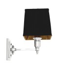 Lexington single vägglampa nickel/svart 27 cm