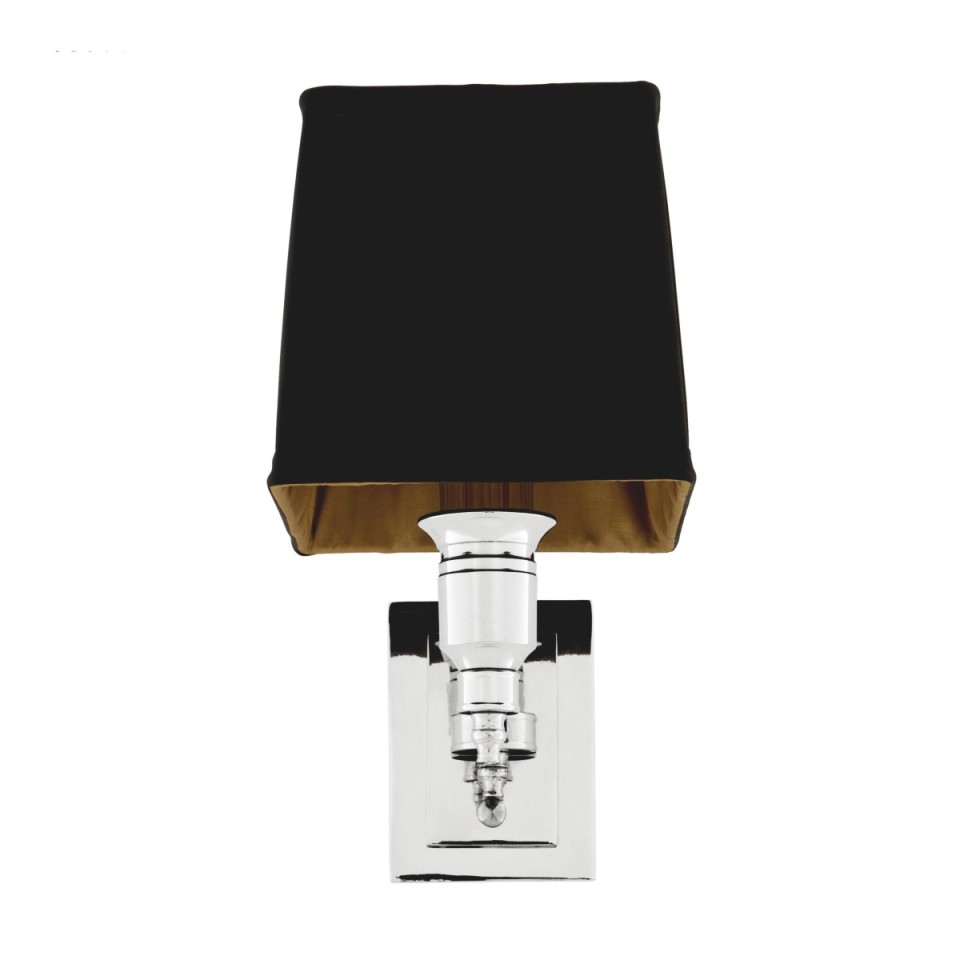 Lexington single vägglampa nickel/svart 27 cm