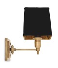 Lexington single vägglampa antikmässing/svart 27 cm