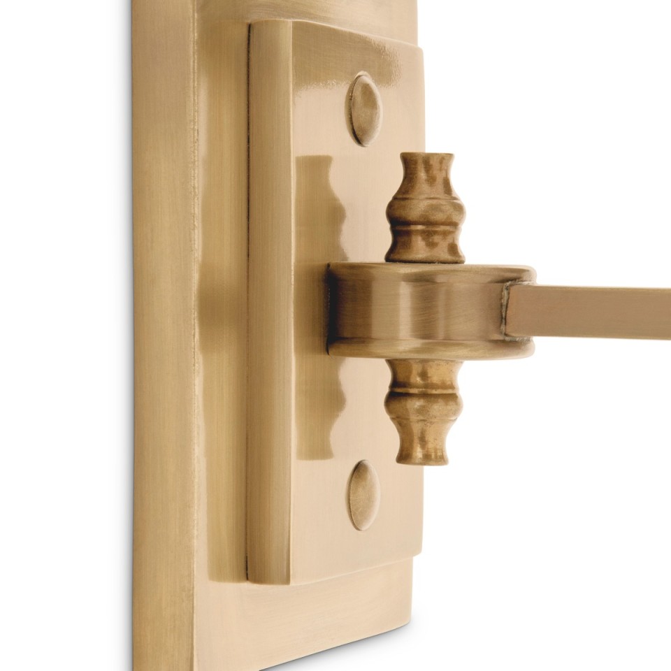 Lexington single vägglampa antikmässing/svart 27 cm