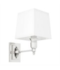 Lexington single vägglampa nickel/vit 27 cm