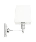 Lexington single vägglampa nickel/vit 27 cm