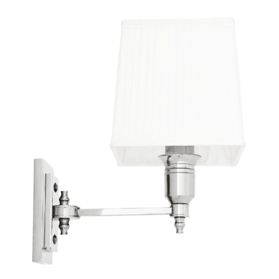 Lexington single vägglampa nickel/vit 27 cm Lexington single vägglampa nickel/vit 27 cm