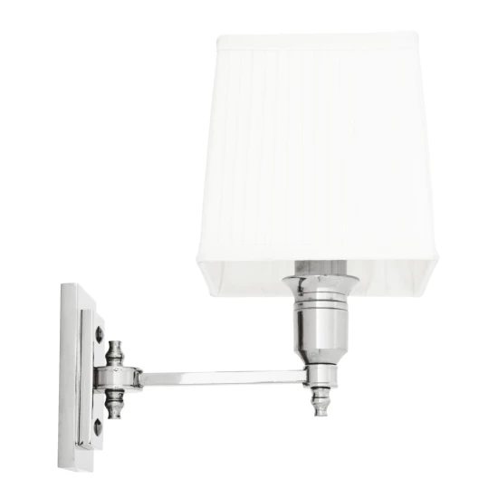 Lexington single vägglampa nickel/vit 27 cm