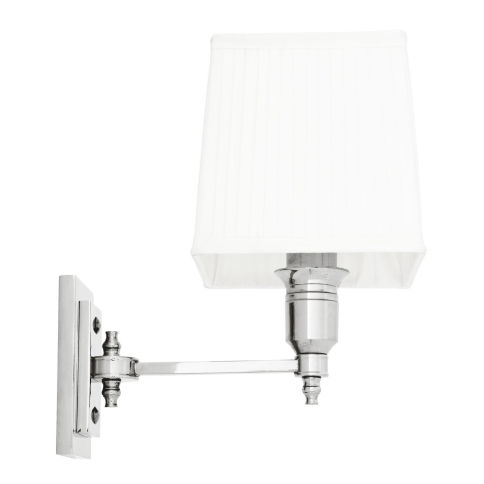Lexington single vägglampa nickel/vit 27 cm
