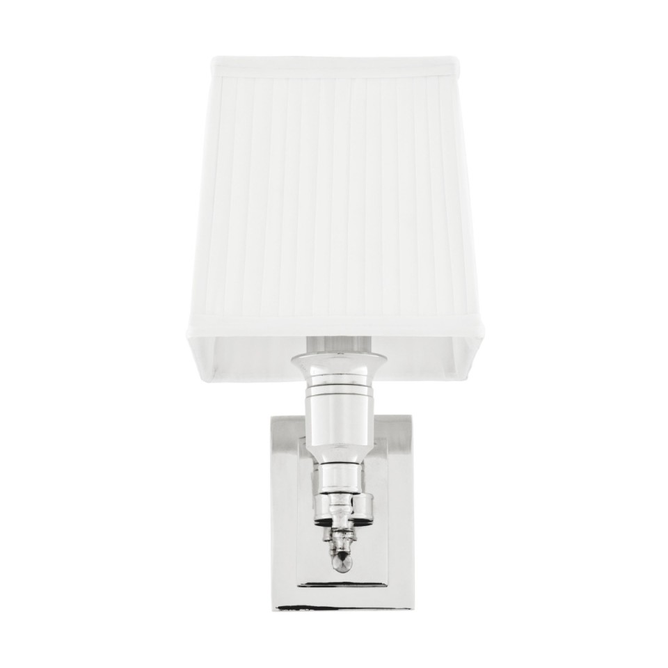 Lexington single vägglampa nickel/vit 27 cm