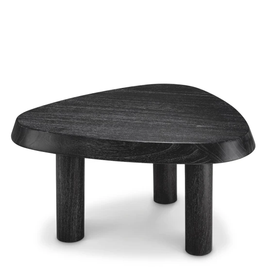 Briël L soffbord kolgrå fanér 63 cm
