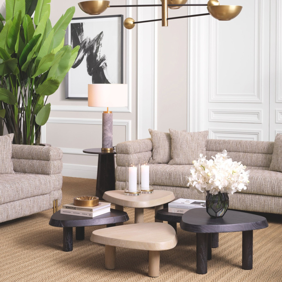 Briël L coffee table charcoal grey veneer 63 cm