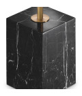 Cole side table brushed brass/black marble 45 cm
