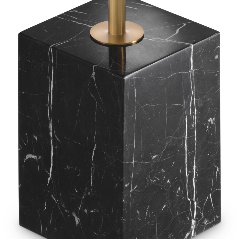 Cole side table brushed brass/black marble 45 cm