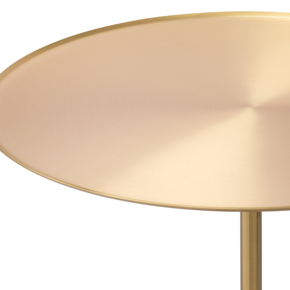 Cole side table brushed brass/black marble 45 cm