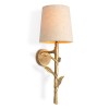 Farini vägglampa vintage mässing/beige 46 cm