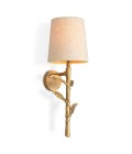 Farini wall lamp vintage brass/beige 46 cm