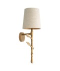 Farini wall lamp vintage brass/beige 46 cm